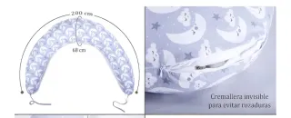 Cojín Maternidad Lactancia Luna y Nubes