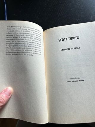 Novela “Presunto inocente” Scott Turow