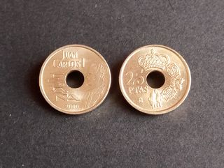 BOLSA 100 MONEDAS 25 Ptas. 2000 S/C. JUAN CARLOS I