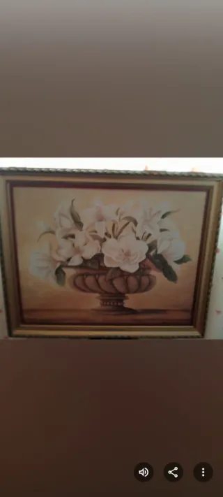 Cuadro de flores en jarrón