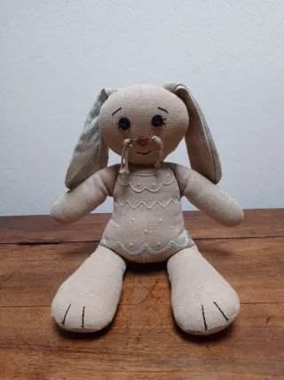 Peluche coniglio beige fermaporta