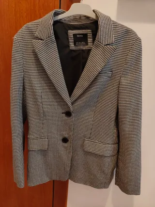 Americana cuadros Bershka