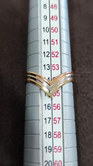 Anillo tricolor oro mujer nuevo