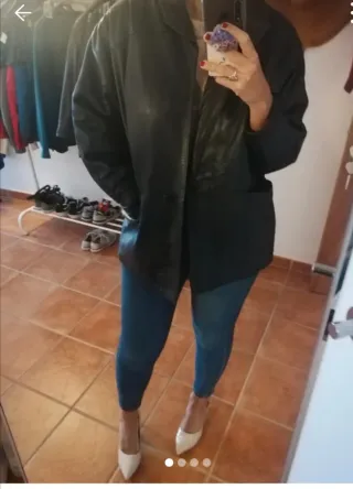 Chaqueta oversize negra