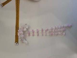 Tocado flores comunión rosa y blanco