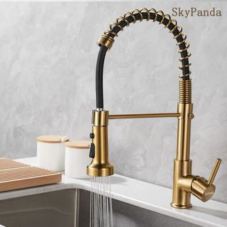 Rubinetto Cucina SkyPanda Oro con Doccetta