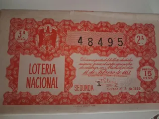 Décimo Lotería antigua