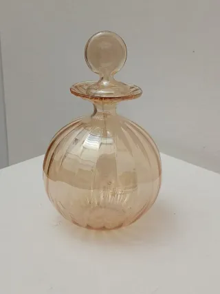 Boccetta in vetro soffiato ambrato