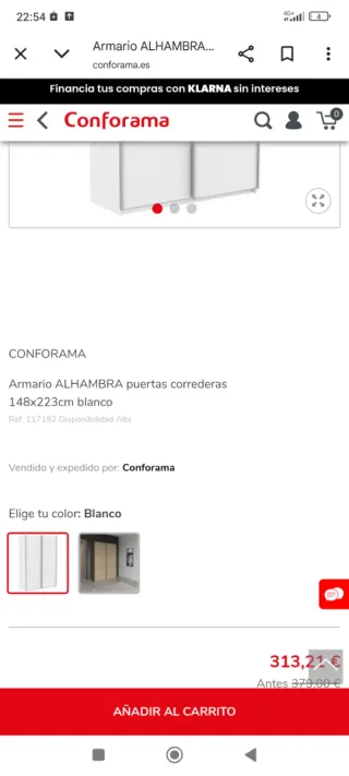 Armario blanco hay que desmontarlo