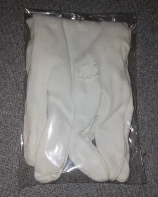 Guantes blancos de tela Talla standar