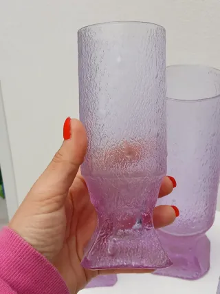 Set Vintage Murano Caraffa e Bicchieri Viola