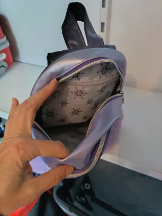 Mochila Bolso Frozen Niña Morado y Plateado