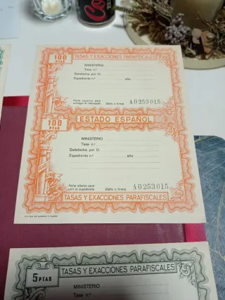 Lote de 4 Tasas y Exacciones Parafiscales