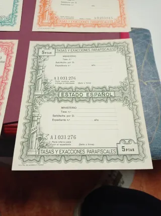 Lote de 4 Tasas y Exacciones Parafiscales