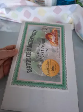 Secret Empire Marvel Comics autografato Campbell