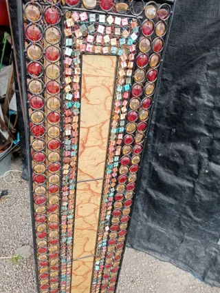 Lámpara de pie vintage con cristales