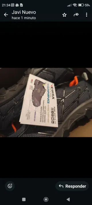 Zapatos de seguridad COFRA negros y naranjas