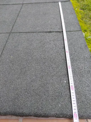 4 Baldosas de Caucho 100x80cm