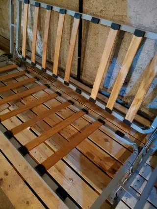 Somier base sofá cama metal y madera