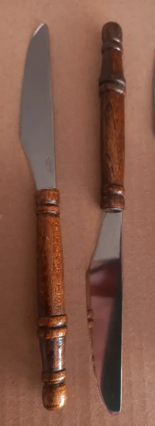 Cubertería Vintage Mango Madera