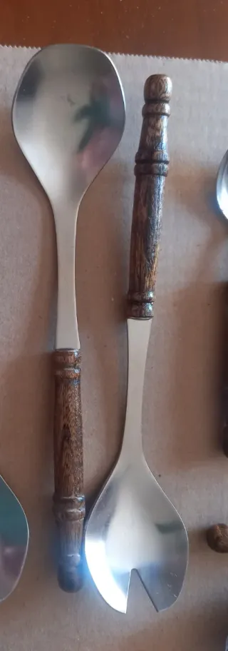 Cubertería Vintage Mango Madera