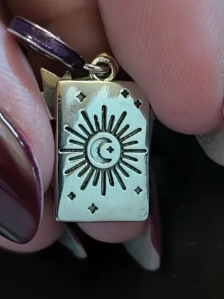 Charm in argento S925, serie Tarocchi 'La Luna'