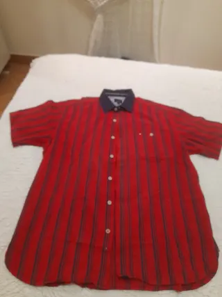 Camisa Tommy Hilfiger Rayas Rojas y Azules