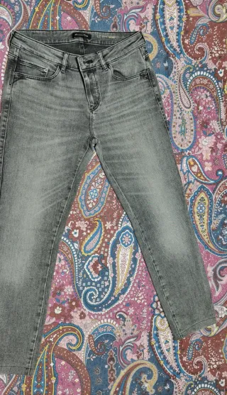 Pantalones Massimo Dutti Mujer Talla 40 Gris