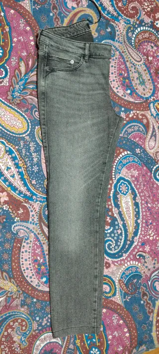 Pantalones Massimo Dutti Mujer Talla 40 Gris