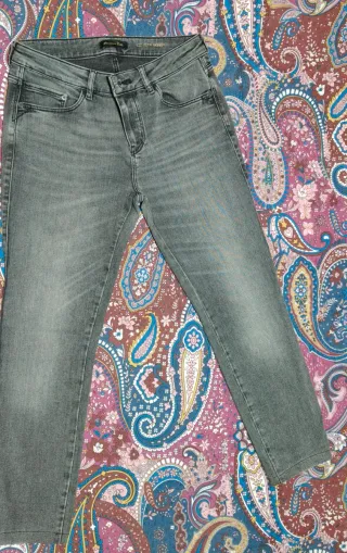 Pantalones Massimo Dutti Mujer Talla 40 Gris