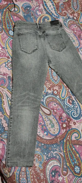 Pantalones Massimo Dutti Mujer Talla 40 Gris