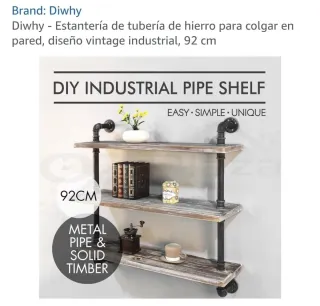 Estantería Industrial Madera y Metal