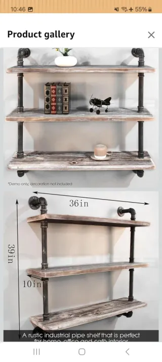 Estantería Industrial Madera y Metal