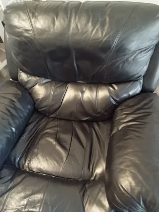 Sofá Relax Negro Piel