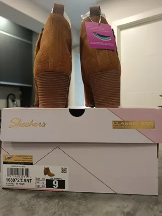 Botines Skechers Beige/Marrón Talla 38