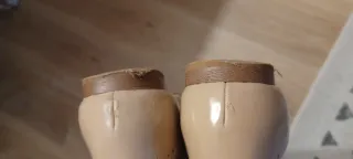 Zapatos de cordones beige mujer