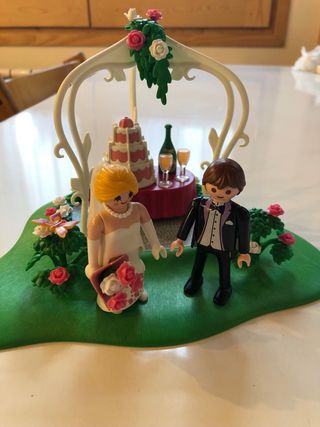 Playmobil Set Boda Novios Coche Tarta