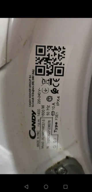 Puerta Lavadora Candy 9kg