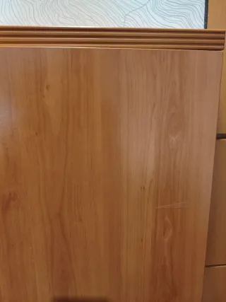 Armario archivador de melamina imitación madera .