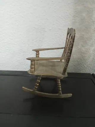 Silla Mecedora Antigua Latón