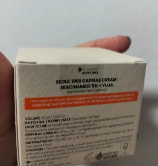 SEOUL 1988 Capsule Cream : Niacinamide 5% + Yuja