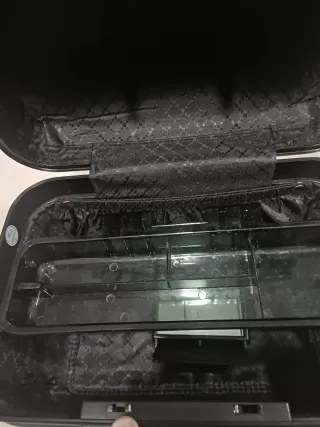 Neceser de viaje duro negro/gris