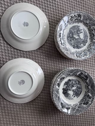 La Cartuja Negra Vista Platos 6 hondos y 6 llanos