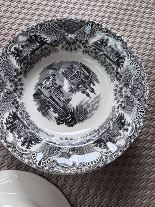 La Cartuja Negra Vista Platos 6 hondos y 6 llanos