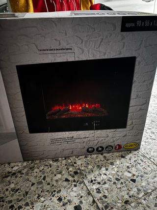 Chimenea Eléctrica Decorativa Negra