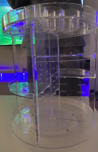 Organizador de maquillaje giratorio acrílico