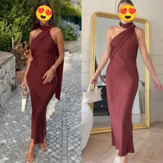 Vestido rojo asimétrico