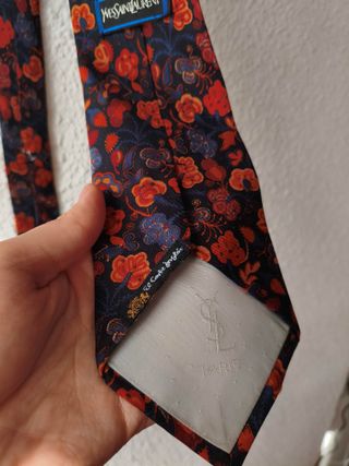 Corbata Seda Yves Saint Laurent Vintage Floral