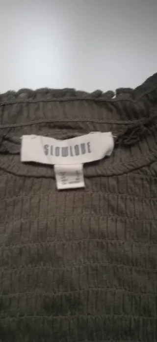 Camiseta verde Slowlove manga larga