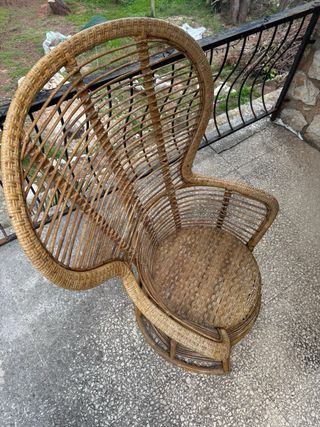 3 Butacas Ratán Vintage Boho